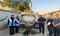 تضمین سلامت در مسیر عزاداری؛ پلمب تانکرهای آبرسانی در مراسم تشییع رهبر شهید توسط شبکه بهداشت ودرمان قرچک