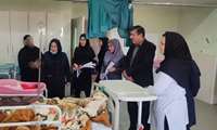 بازدید مدیر شبکه بهداشت ودرمان از بیمارستان جهت بررسی کیفیت خدمت رسانی به مادران بارداربه مناسبت هفته سلامت و هفته ملی جمعیت 